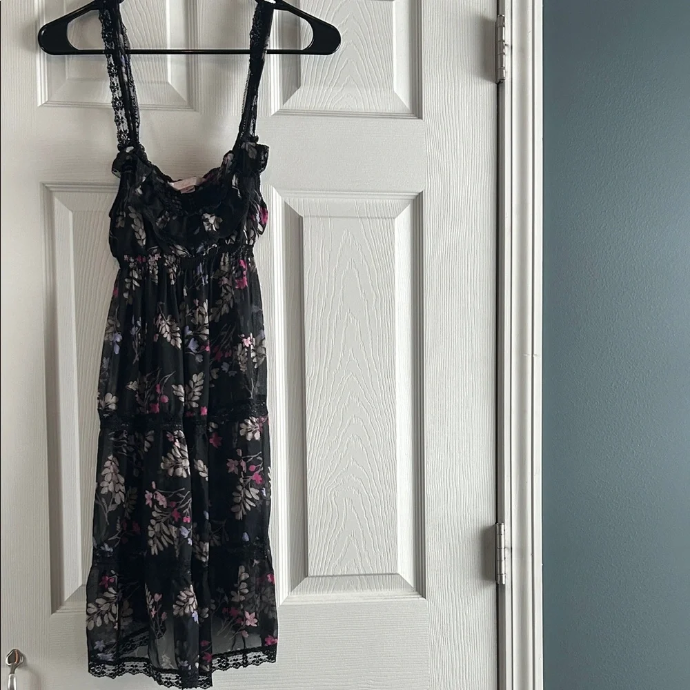 Floral Lace Trim Slip Dress - Picture 1 of 13